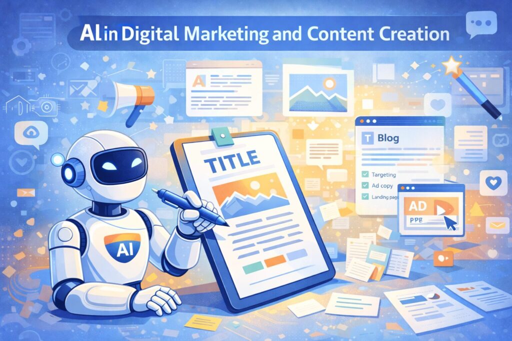 AI in digital marketing content creation powered by automation